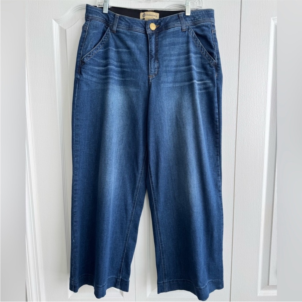 Democracy - Ab Technology Dark Blue Cropped Wide-Leg Jeans